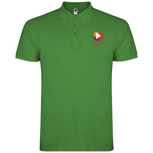 verde tropical Polo de manga corta infantil de 200 g/m²