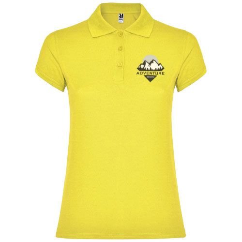 yellow Polo de manga corta para mujer