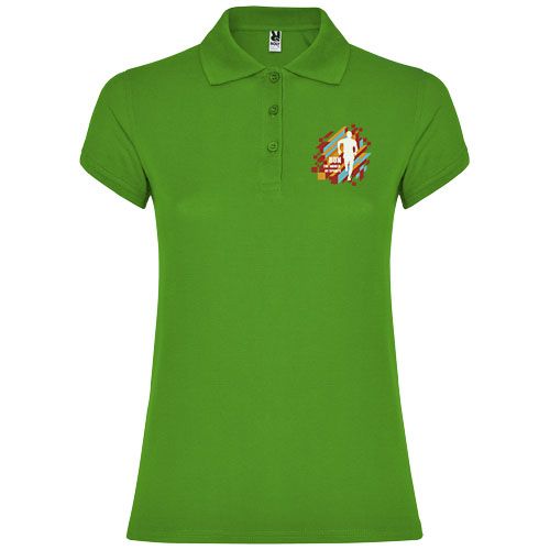 hierba verde Polo de manga corta para mujer