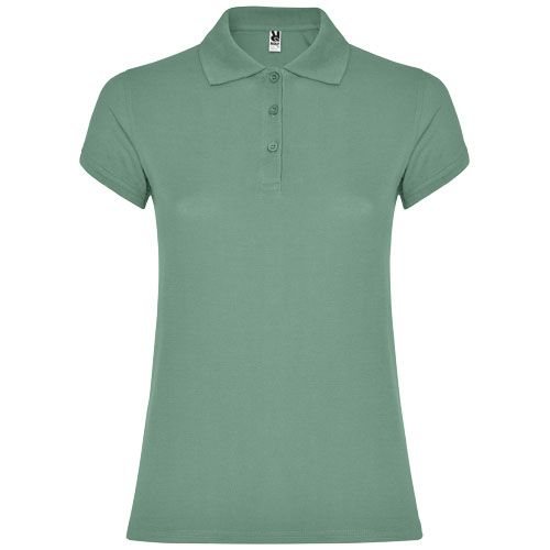 verde menta oscuro Polo de manga corta para mujer
