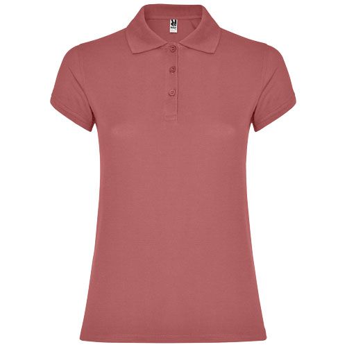 rojo ladrillo claro Polo de manga corta para mujer