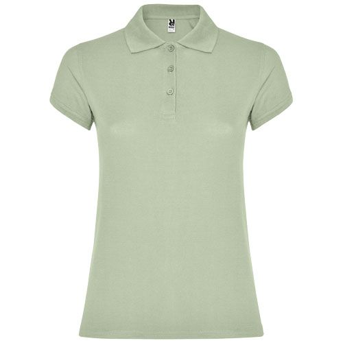 verde pálido Polo de manga corta para mujer