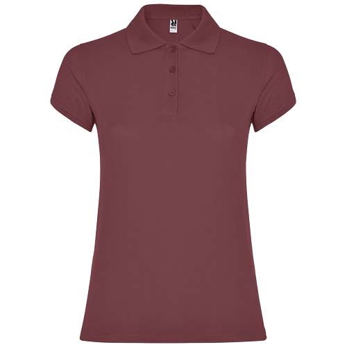 rojo baya Polo de manga corta para mujer