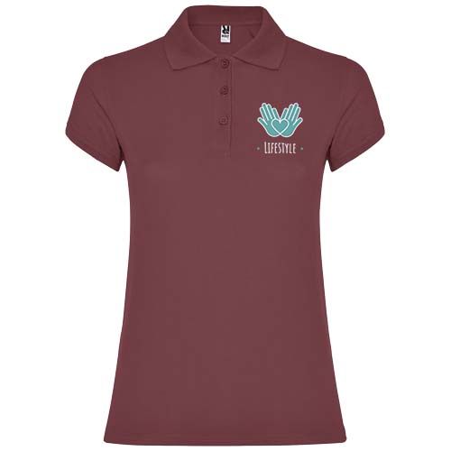 rojo baya Polo de manga corta para mujer de 200 g/m² Star