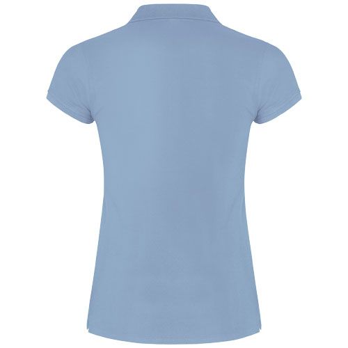 azul celeste Polo de manga corta para mujer