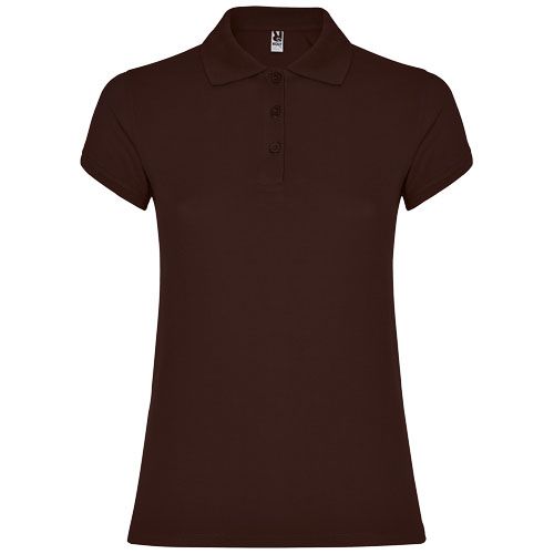 chocolate Polo de manga corta para mujer
