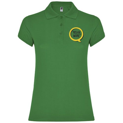 verde tropical Polo de manga corta para mujer