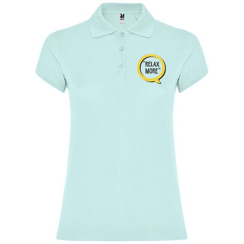 verde menta Polo de manga corta para mujer