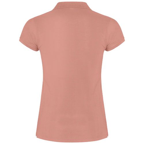 arcilla naranja Polo de manga corta para mujer