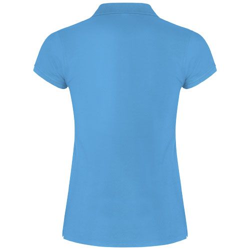 turquesa Polo de manga corta para mujer