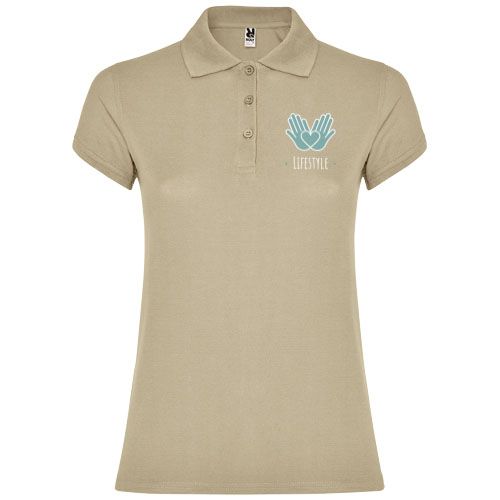 arena Polo de manga corta para mujer