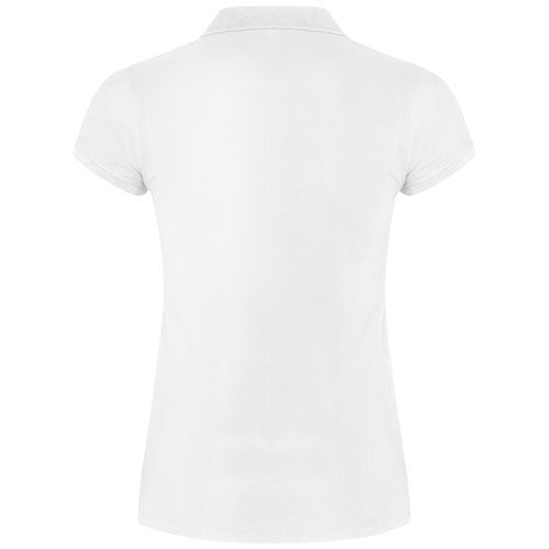 white Polo de manga corta para mujer