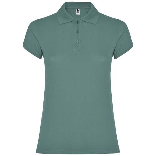 gris azul Polo de manga corta para mujer