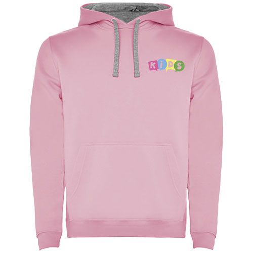 rosa claro/gris chiné Sudadera con capucha infantil