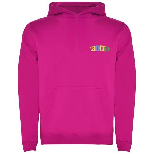 rosa vivo Sudadera con capucha infantil