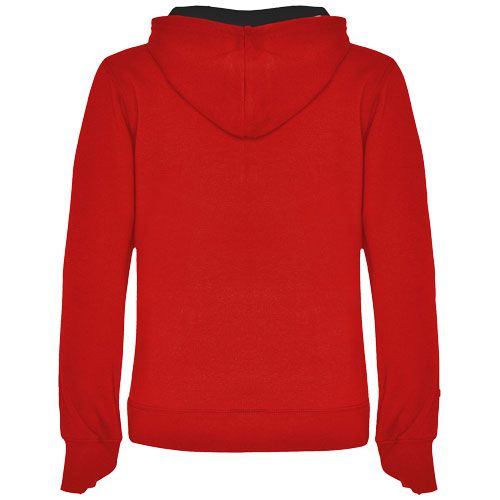 rojo/negro Sudadera con capucha para mujer