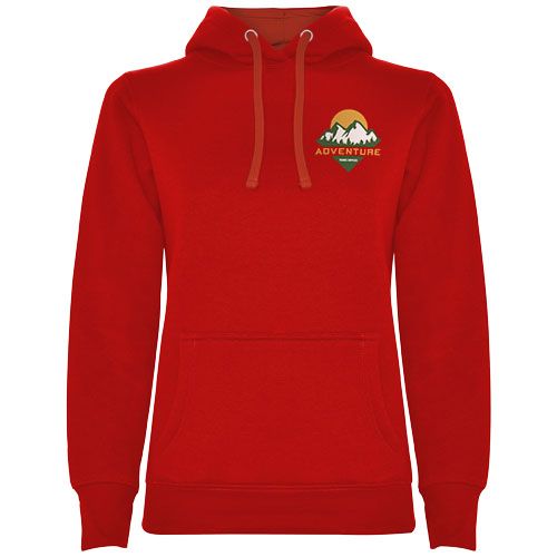 red Sudadera con capucha para mujer