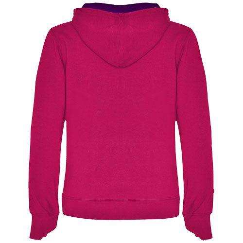 rosa vivo/morado Sudadera con capucha para mujer
