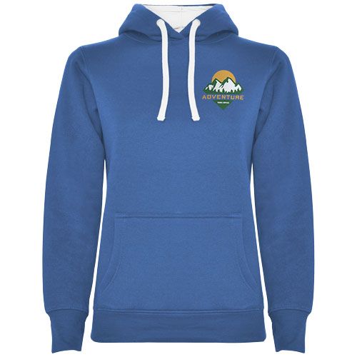 azulón/blanco Sudadera con capucha para mujer