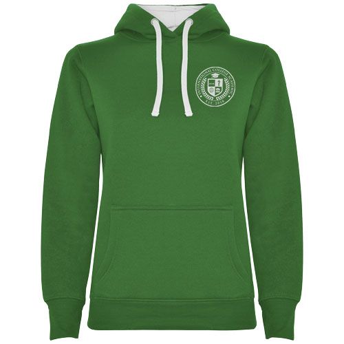 kelly green/blanco Sudadera con capucha para mujer de 280 g/m²