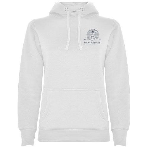 white Sudadera con capucha para mujer