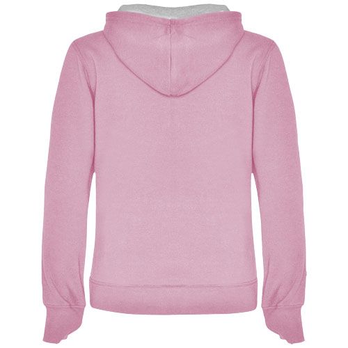 rosa claro/gris chiné Sudadera con capucha para mujer