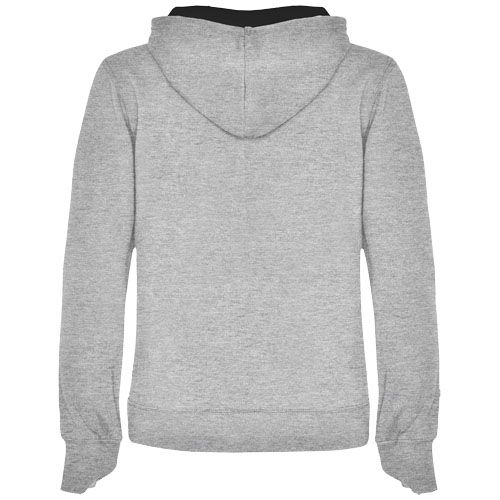 gris chiné/negro Sudadera con capucha para mujer