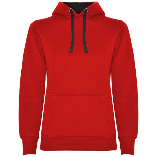 rojo/negro Sudadera con capucha para mujer