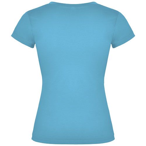Camiseta de cuello de pico de manga corta para mujer 