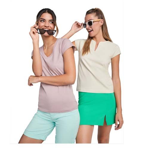 lavanda Camiseta de cuello de pico de manga corta para mujer de 155 g/m² Victoria
