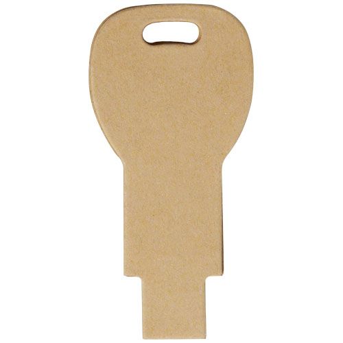 kraft Memoria USB 2.0 de papel reciclado con forma de llave
