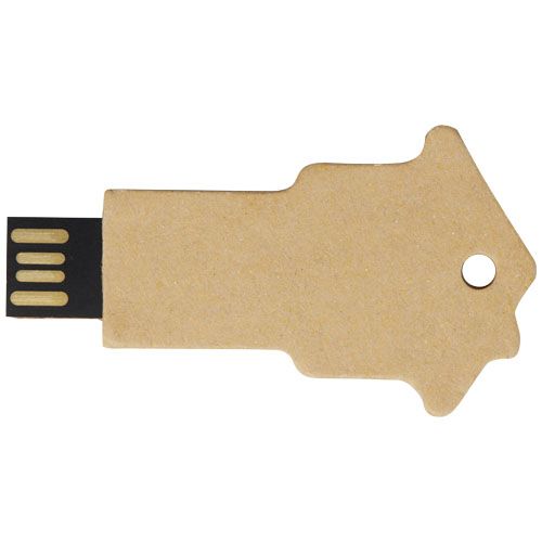kraft Memoria USB 2.0 de papel reciclado en forma de casa