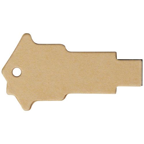 kraft Memoria USB 2.0 de papel reciclado en forma de casa