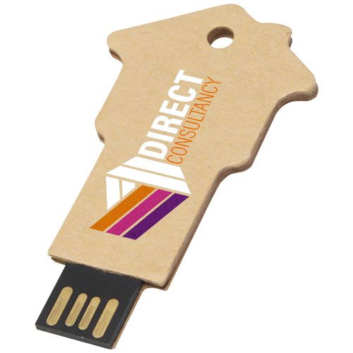 kraft Memoria USB 2.0 de papel reciclado en forma de casa