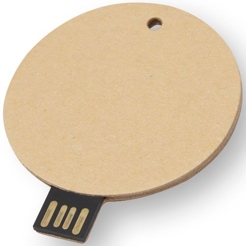 Memoria USB 2.0 de papel reciclado redonda