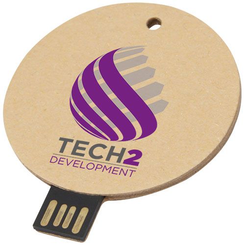 Memoria USB 2.0 de papel reciclado redonda