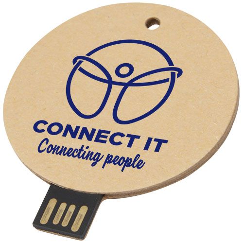 Memoria USB 2.0 de papel reciclado redonda