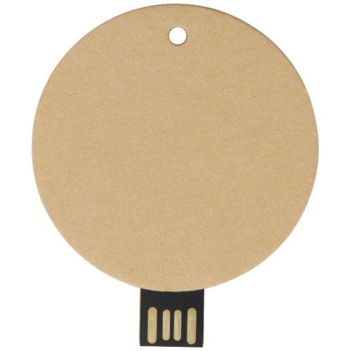 kraft Memoria USB 2.0 de papel reciclado redonda