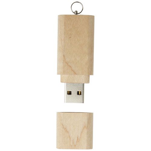 Memoria USB 2.0 de madera con llavero