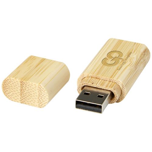Clé USB 2.0 en bambou avec porte-clés - 2