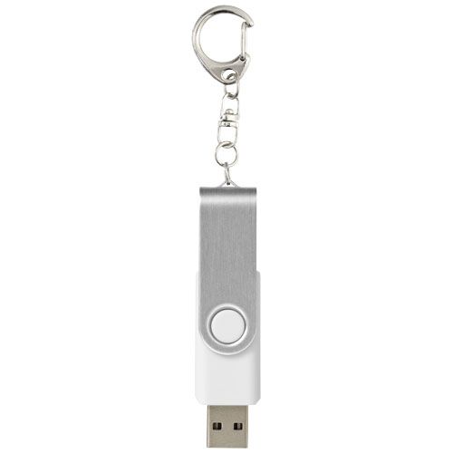 white Memoria USB 3.0 con llavero
