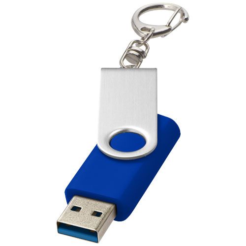 azulón Memoria USB 3.0 con llavero