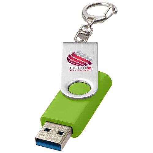 verde lima Memoria USB 3.0 con llavero