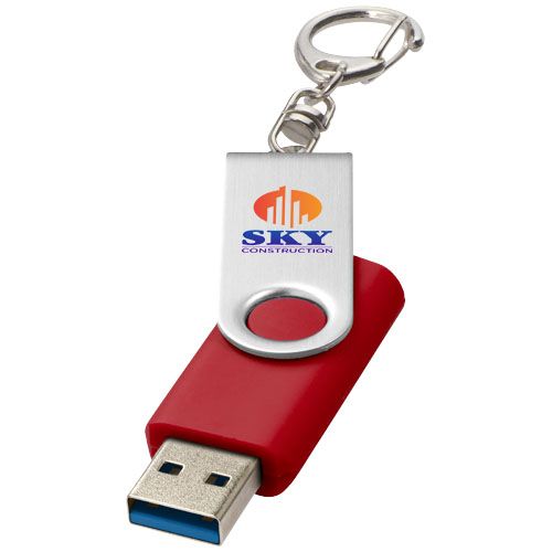 rojo medio Memoria USB 3.0 con llavero