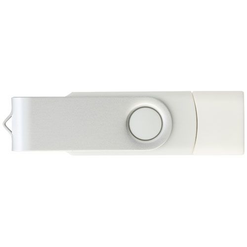 white Memoria USB tipo C giratoria OTG