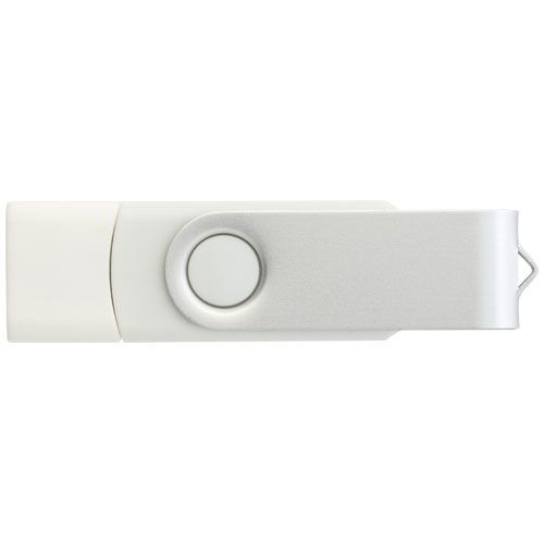 white Memoria USB tipo C giratoria OTG