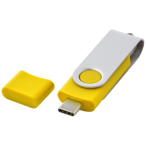 yellow Memoria USB tipo C giratoria OTG