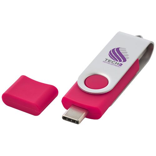 magenta Memoria USB tipo C giratoria OTG