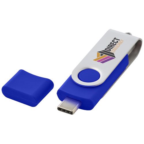 blue Memoria USB tipo C giratoria OTG