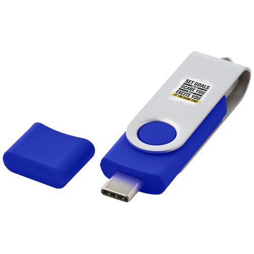blue Memoria USB tipo C giratoria OTG